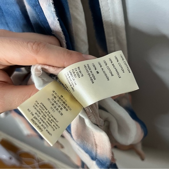 Free People We The Free Washed Away Ivory Combo Plaid Button Up Top Size XS NWT - Picture 13 of 16